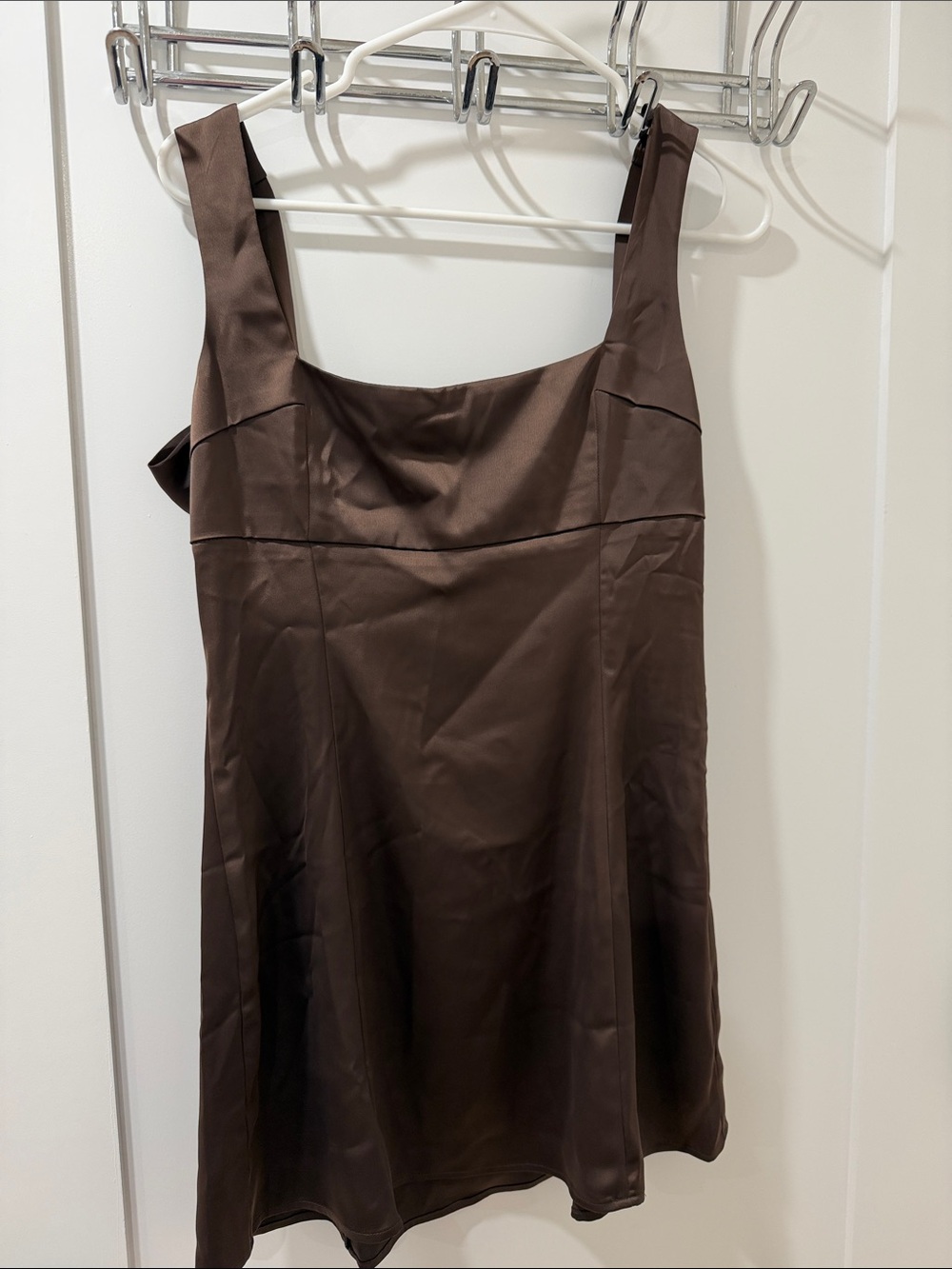 Urban Outfitters Brown Satin Mini Dress